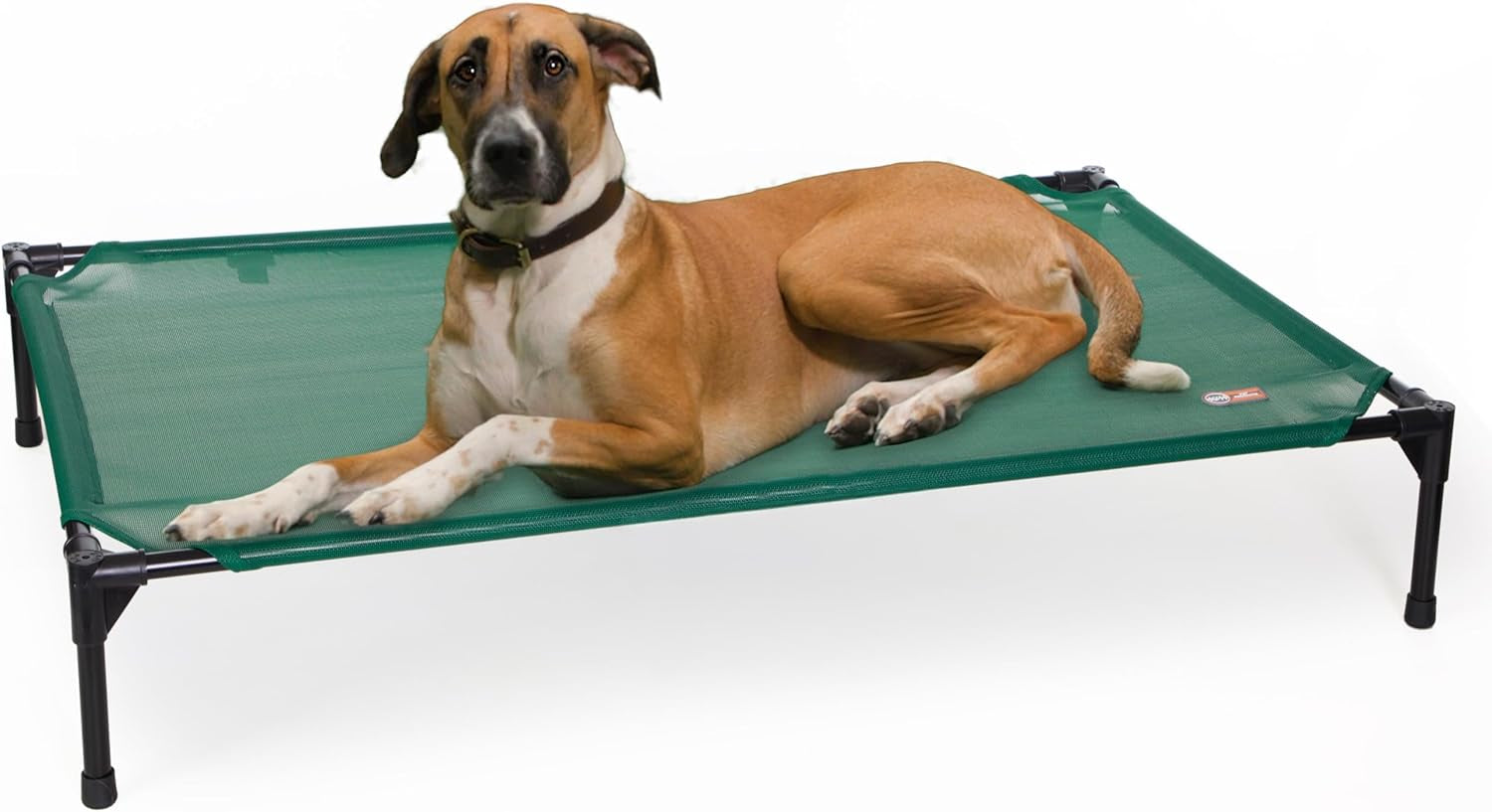 Outdoor Elevated Dog Cot, Breathable Cooling Elevated Cot Hammock Pet Bed for Large Dogs, Washable Mesh Cover, Raised Metal Frame, Collapsible, Portable - Large 42 X 30In Chocolate