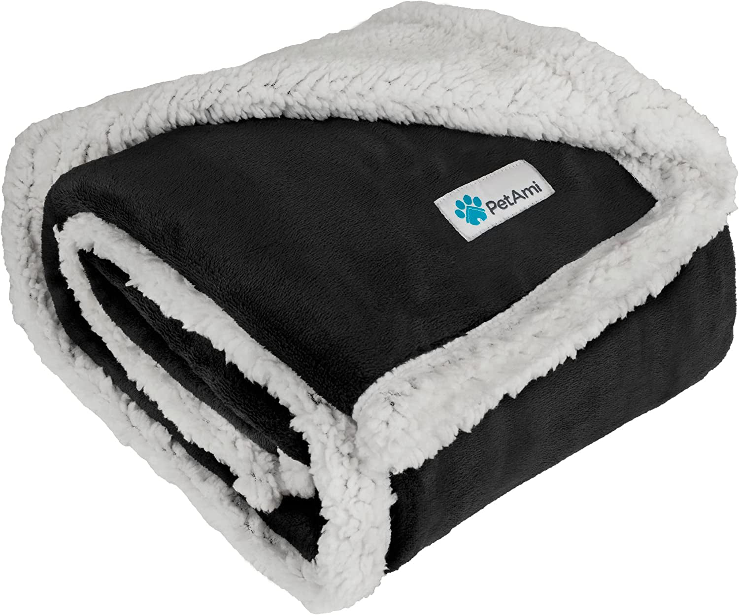 Dog Blanket for Medium Large Dogs, Pet Bed Blanket Cat Puppy Kitten, Fleece Furniture Couch Cover Protector Sofa Car, Soft Sherpa Dog Throw Plush Reversible Washable, 40X60 Plaid Navy Blue