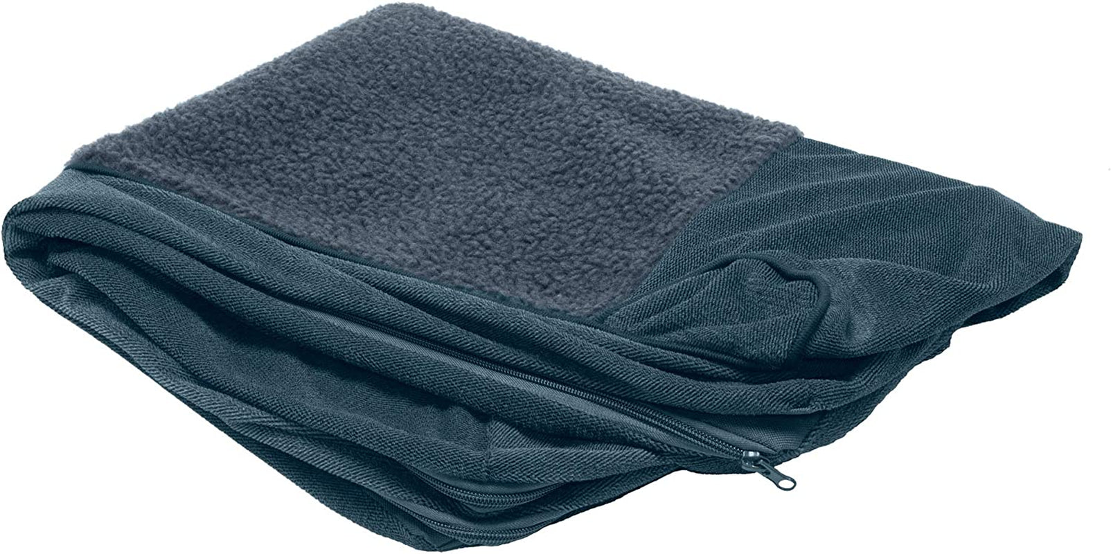 Replacement Dog Bed Cover Faux Fur & Velvet Sofa-Style, Machine Washable - Dark Sage, Jumbo (X-Large)