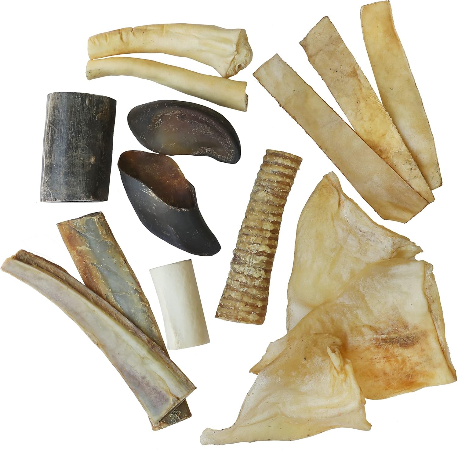 Dog Chews, Water Buffalo Prime Select, 7 Pack (Long Lasting Chews, Dog Bone Assortment, Grain Free, Gluten Free, 0.56 Lbs)