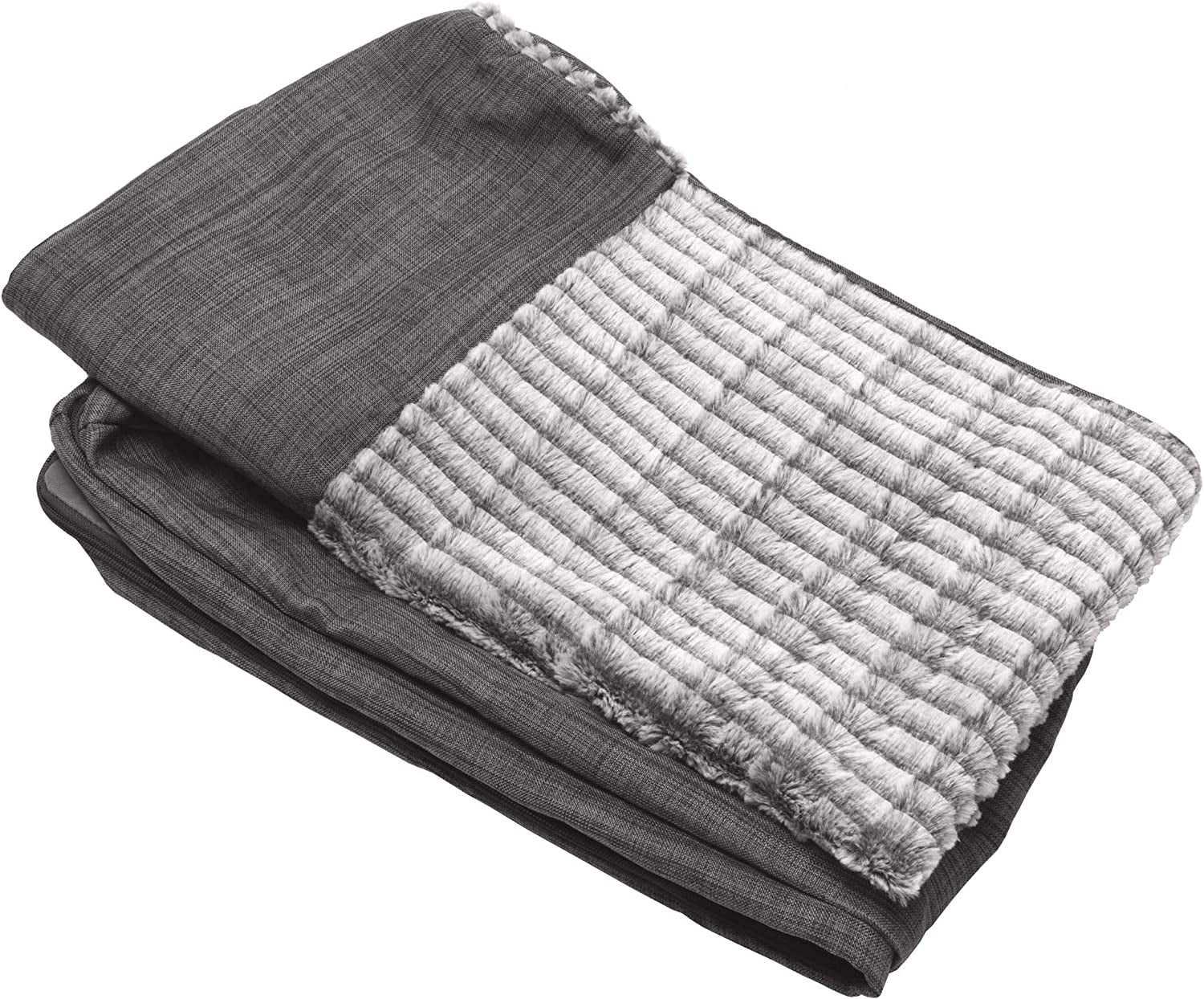 Replacement Dog Bed Cover Faux Fur & Velvet Sofa-Style, Machine Washable - Dark Sage, Jumbo (X-Large)