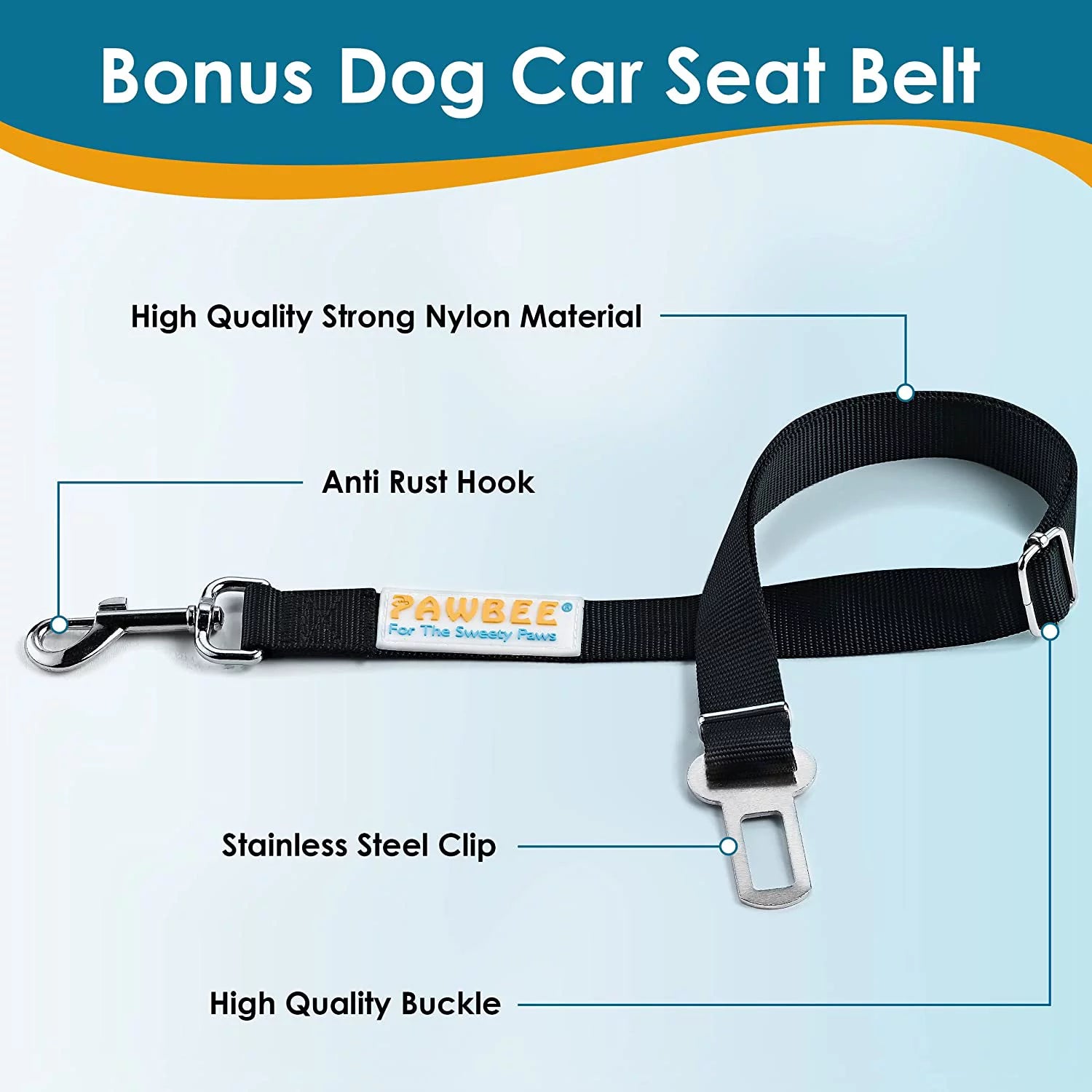 Dog Seat Cover – Waterproof & Nonslip Hammock for Dogs with Mesh Window & Seat Belt
