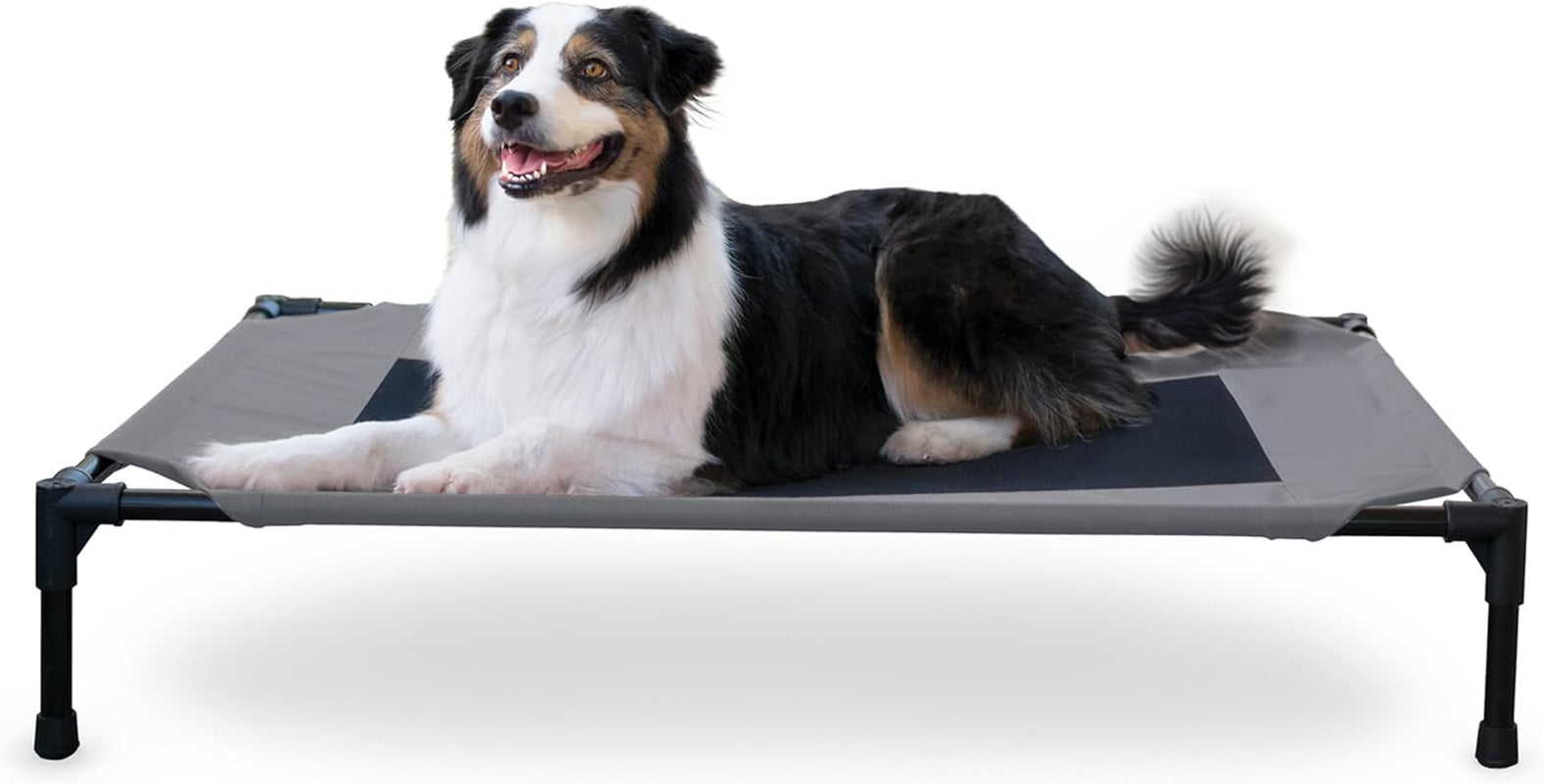 Outdoor Elevated Dog Cot, Breathable Cooling Elevated Cot Hammock Pet Bed for Large Dogs, Washable Mesh Cover, Raised Metal Frame, Collapsible, Portable - Large 42 X 30In Chocolate