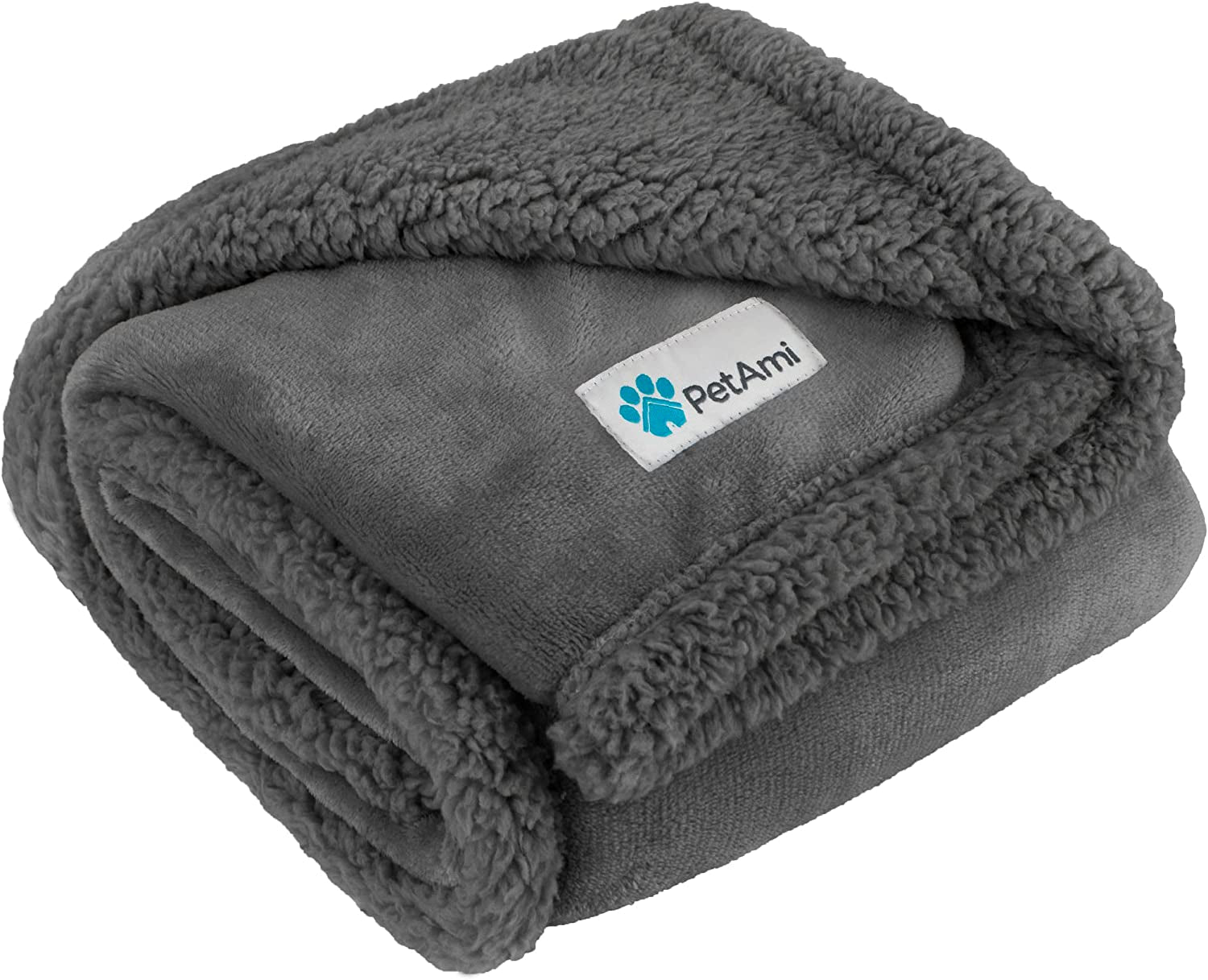 Dog Blanket for Medium Large Dogs, Pet Bed Blanket Cat Puppy Kitten, Fleece Furniture Couch Cover Protector Sofa Car, Soft Sherpa Dog Throw Plush Reversible Washable, 40X60 Plaid Navy Blue