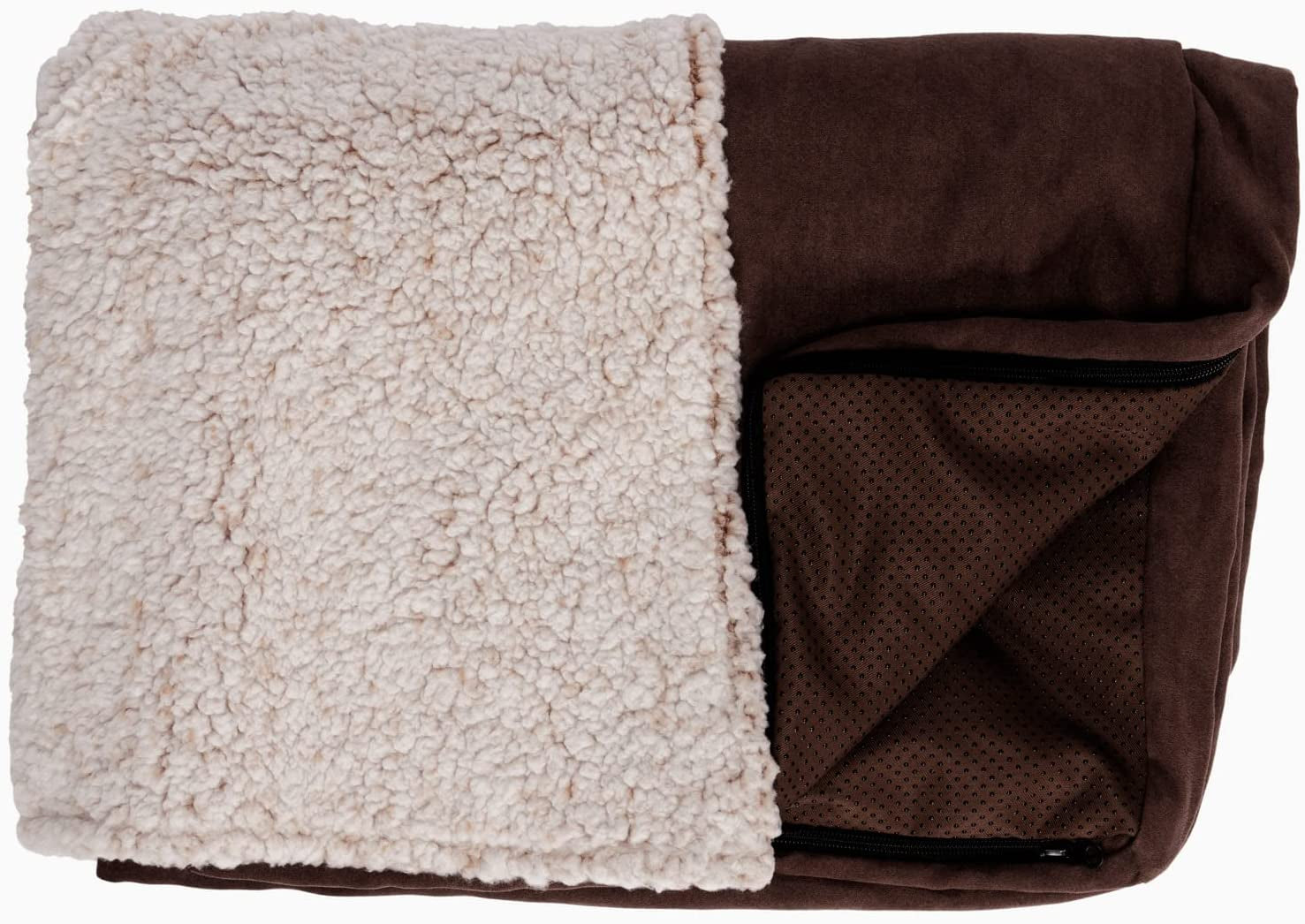 Replacement Dog Bed Cover Faux Fur & Velvet Sofa-Style, Machine Washable - Dark Sage, Jumbo (X-Large)