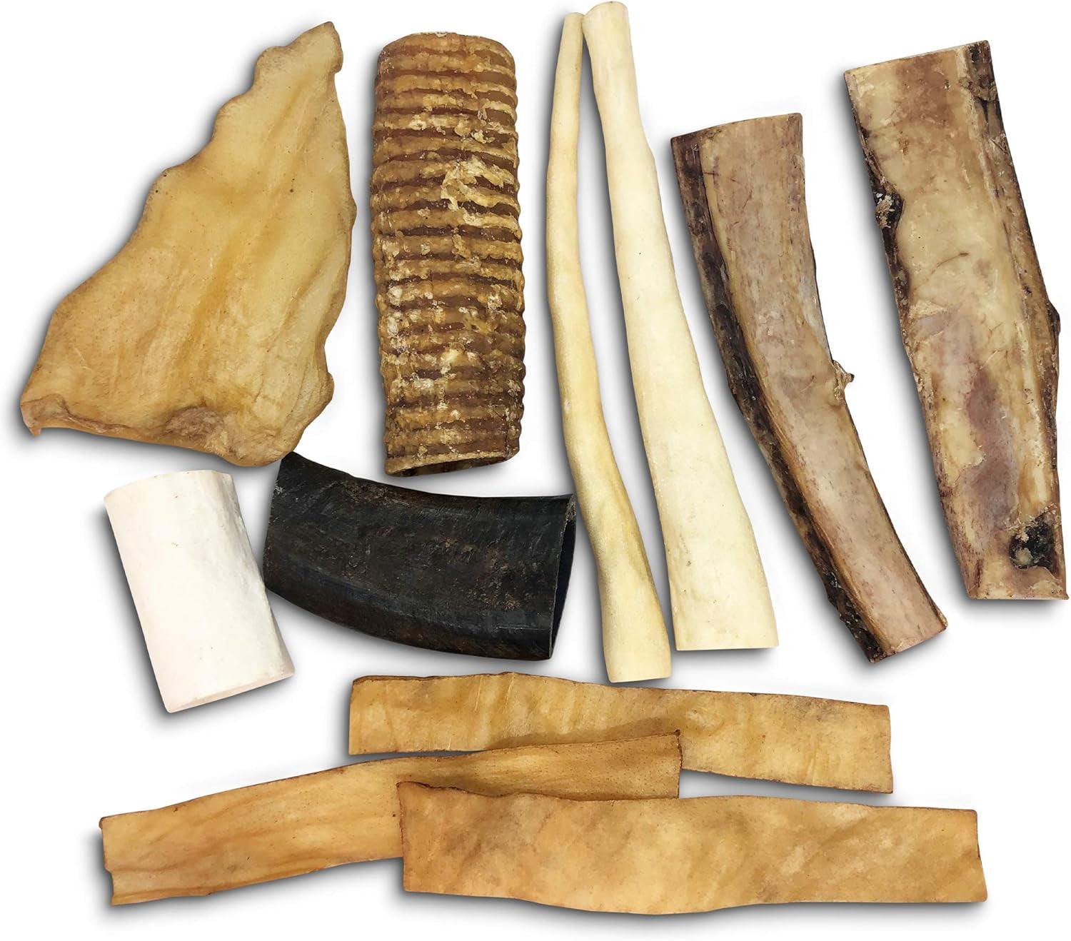 Dog Chews, Water Buffalo Prime Select, 7 Pack (Long Lasting Chews, Dog Bone Assortment, Grain Free, Gluten Free, 0.56 Lbs)