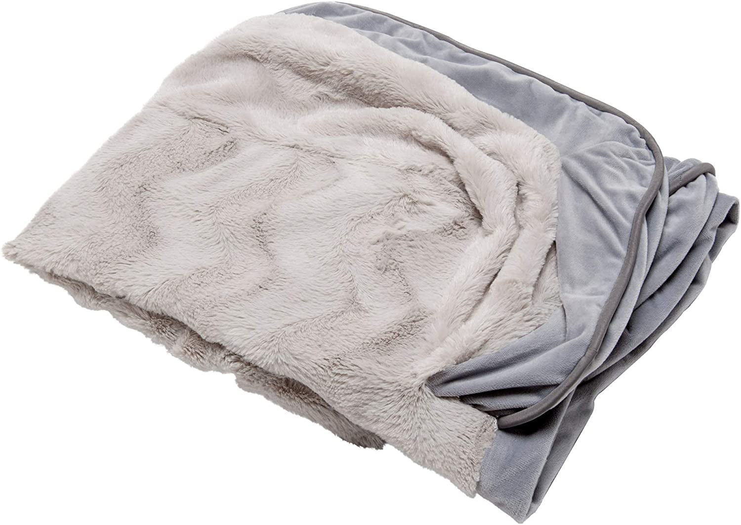 Replacement Dog Bed Cover Faux Fur & Velvet Sofa-Style, Machine Washable - Dark Sage, Jumbo (X-Large)