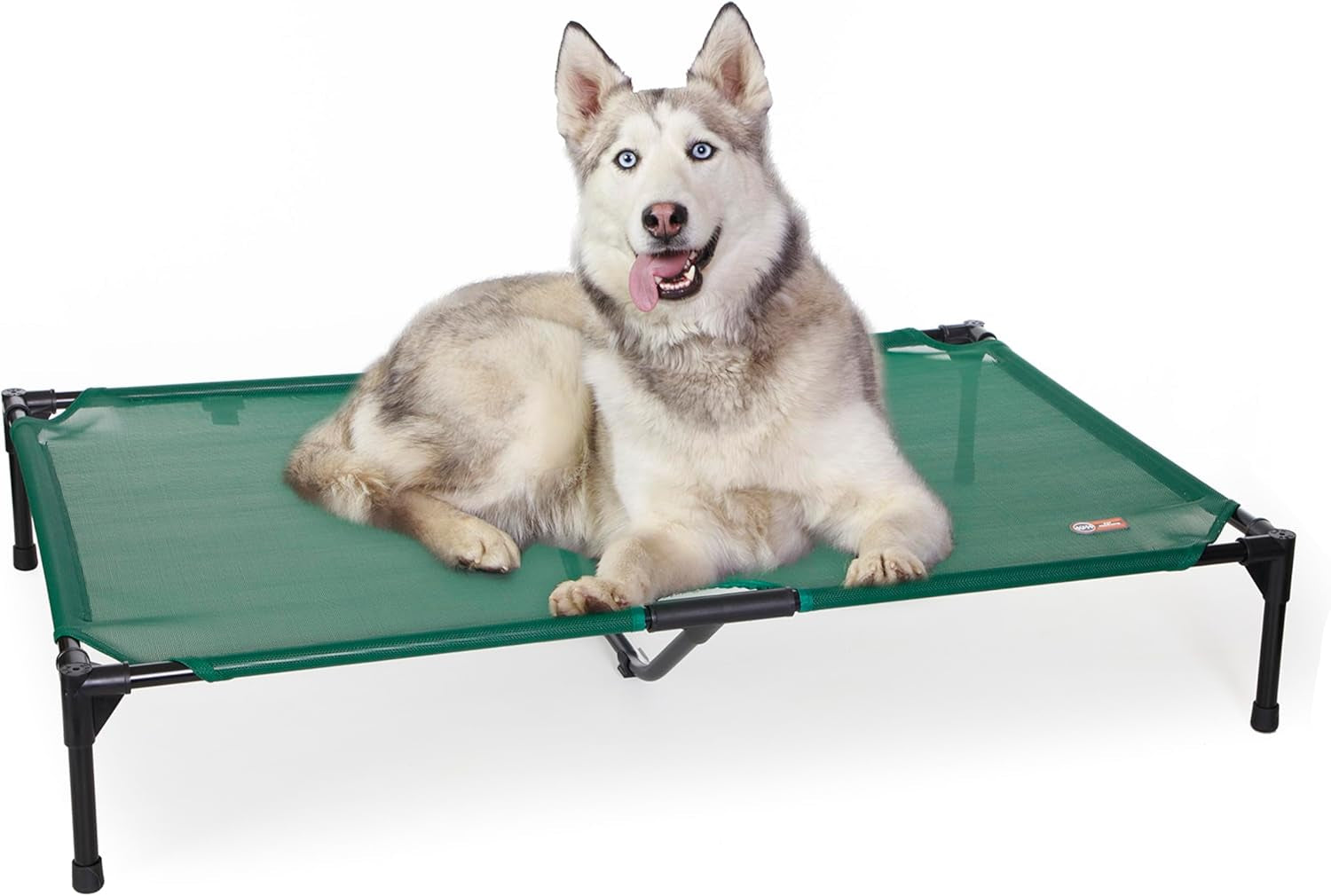 Outdoor Elevated Dog Cot, Breathable Cooling Elevated Cot Hammock Pet Bed for Large Dogs, Washable Mesh Cover, Raised Metal Frame, Collapsible, Portable - Large 42 X 30In Chocolate