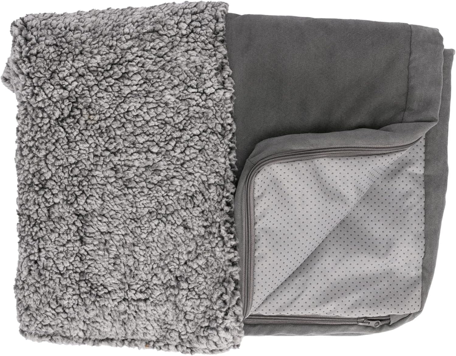 Replacement Dog Bed Cover Faux Fur & Velvet Sofa-Style, Machine Washable - Dark Sage, Jumbo (X-Large)