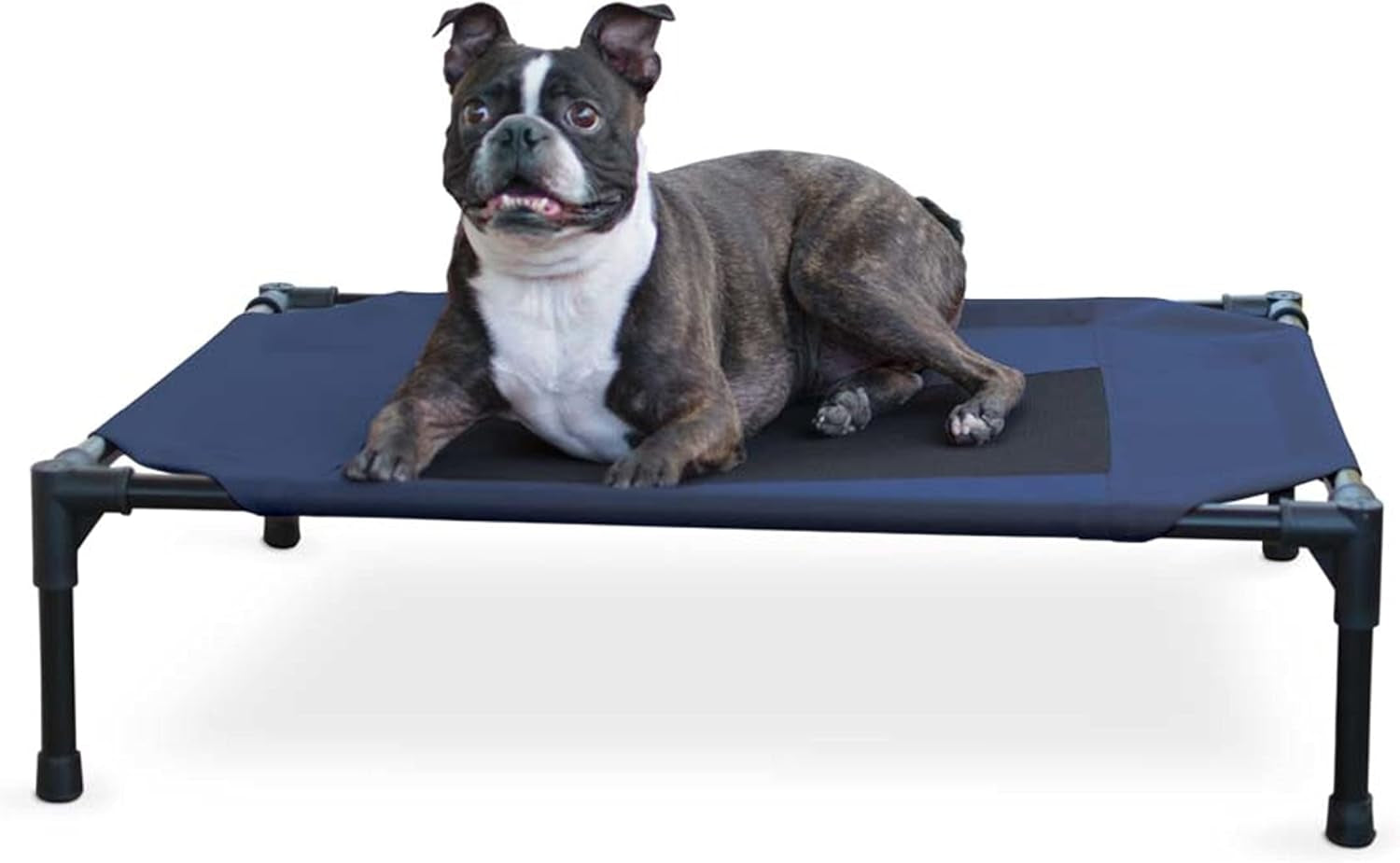 Outdoor Elevated Dog Cot, Breathable Cooling Elevated Cot Hammock Pet Bed for Large Dogs, Washable Mesh Cover, Raised Metal Frame, Collapsible, Portable - Large 42 X 30In Chocolate